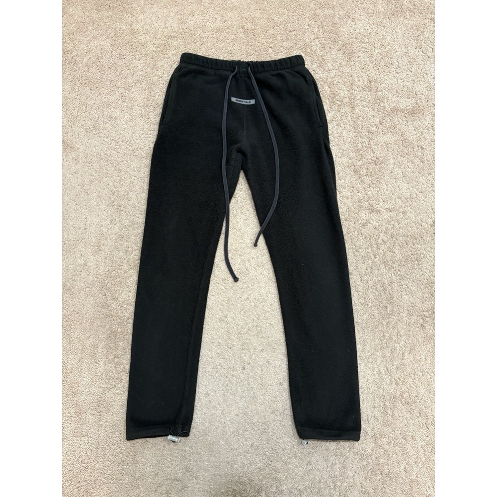 Essentials Fear of God Men's XS Fleece SweatPants Black Jogger Logo Designer